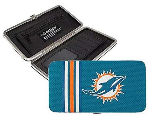 Miami Dolphins Women Shell Mesh Wallet NFL Authentic by Little Earth New Cover