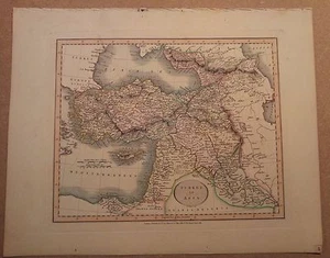 JOHN CARY MAP OF TURKEY IN ASIA 1813 FROM HIS New Elementary Atlas - Picture 1 of 1
