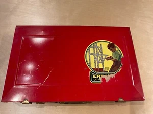 ERECTOR SET 6 1/2 1938 INVENTORIED, CLOSE TO COMPLETE, MANUAL, GOOD METAL BOX - Picture 1 of 8