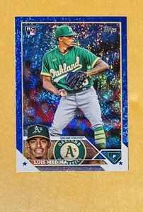 2023 Topps Update Series MLB LUIS MEDINA OAKLAND #US311 SP BLUE FOIL 432/999 RC