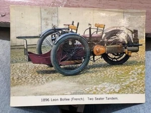 Caister Castle Motor Museum Vintage car postcard 1896 Leon Bollee - Foto 1 di 1