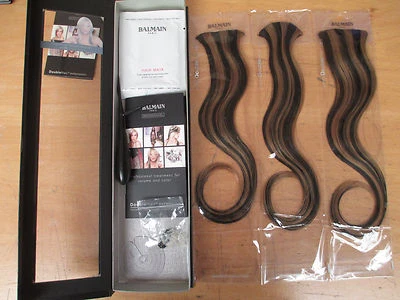 Balmain Paris Double Hair Volume Colour 40cm Extension 3 Stück Kontrast Braun L8/1B