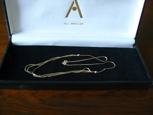Rare 9ct Yellow Gold 3-tier Flat Snake Link Italian Necklace "AL d ITALY 9K" - Picture 1 of 13