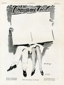 "CECIL SCHUHE" Original geflochtene Anzeige DIE ILLUSTRATION 23.3.29 VAN DONGEN - Bild 1 von 1