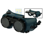 Flip up 2in lense shade 5 green gas welding & brazing goggles