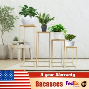4Pcs Gold Metal Flower Stand Pedestal Table Centrepiece Party Wedding Decor - Picture 1 of 14