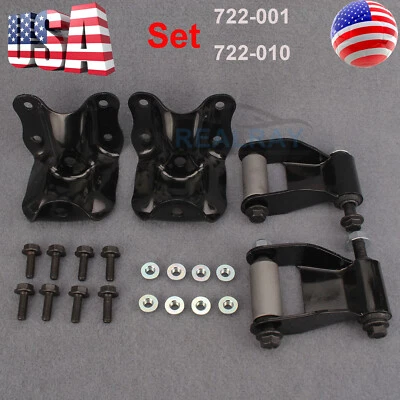 Kit de soporte y grillete de suspensión de resorte de hoja trasera para 83-08 Ford Ranger 2x2 y 4x4 Foto 1 de 4