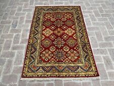 3'9 x 5'9 ft - Afghan hand spun wool rug, Fine Kazak area rug - Living room rug