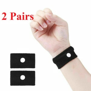 2 pairs Anti Nausea Morning Sickness Motion Travel Sick Wrist Bands Car Van Sea - Picture 1 of 7