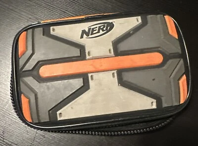 NERF Nintendo DS Naranja Negro Gris Estuche Protector de Viaje Cremallera Agarrado Trasero Foto 1 de 3