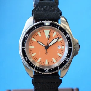 NOS! British Military Style Diver Watch Date Indicator Quartz Wristwatch 39mm - Imagen 1 de 11