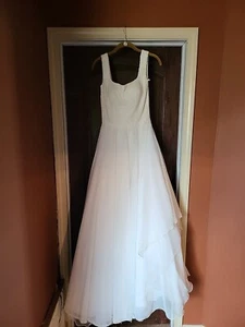 Claires Collection Hochzeitskleid Größe 4-6. Kerzenlicht Perlen Pailletten Perlen EUC - Bild 1 von 14