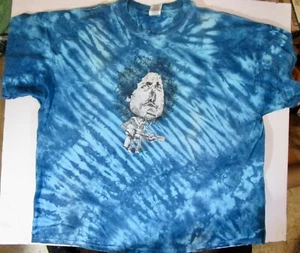 T-shirt Bob Dylan 2011 American Tour NE Blu Tie Dye Camicia 2 Lati XL Exc - Foto 1 di 6
