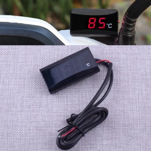 Black Digital Display Thermometer Water Temperature Sensor Gauge for Motorcycle - Picture 1 of 6