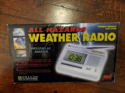 Vintage Brand New Oregon Scientific All Hazards Weather Radio NIB MODEL # WR3000 - Image 1 of 4