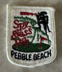Vintage Spyglass Hill Golf Course Pebble Beach CA Shield Patch - Picture 1 of 2