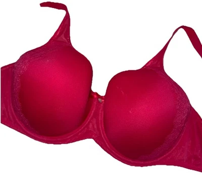 Camiseta Wacoal Retro Chic Contorno Sujetador UW Espaciador Suave 853186 Rojo Rosa Caliente 38DD Foto 1 de 4