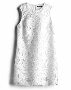 H&M White Broderie Anglaise mini dress L NWT RRP £54.99 - Picture 1 of 6