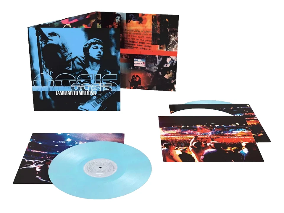 OASIS - FAMILIAR TO MILLIONS 3LP UO exclusive BLUE VINYL & SLEEVE +BONUS Presale - Image 1 of 1