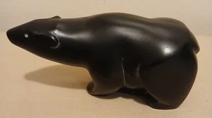 Geschnitzte Schwarzbär Skulptur Figur Tischdeko - Bild 1 von 10