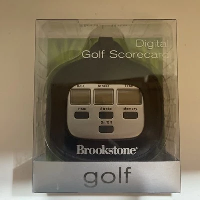 Bolsa de couro Brookstone Digital Golf Scorecard Easy Score Keeper Golfistas NOVA - Imagem 1 de 3