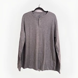 Herren XL Langarm grau Henley warmes Hemd George - Bild 1 von 4