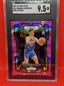 Brandin Podziemski 2023 Panini Prizm #147 Pink Ice Rookie Card SGC 9.5 Mint - Picture 1 of 2