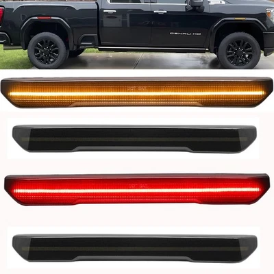 Luzes de para-lama indicadoras laterais de LED âmbar branco para GMC Sierra 2500 3500 HD 2020-2024 - Imagem 1 de 4