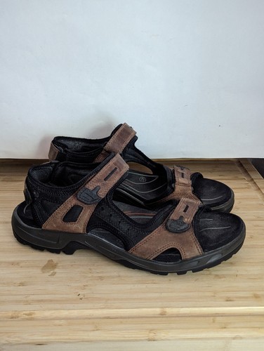 Ecco Yucatan sandalo sportivo uomo taglia 13 EU 47 pelle marrone tecnologia recettore