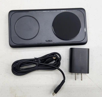 Belkin BoostCharge 2 em 1 almofada de carregamento magnética sem fio com Qi2 - Usado - Imagem 1 de 4