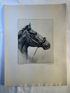 R.H. Palenske “Whirlaway” Original Print Brown & Bigelow Horse Racing 18x12 - Picture 1 of 5