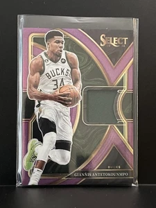 2022-23 Select Giannis Antetokounmpo Selective Swatches Purple /99 Game Worn - Picture 1 of 2