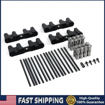 LS7 Lifters Set Guide Trays 7.400 Pushrod Set For Chevy GMC 4.8L 5.3L 5.7L 6.2L Foto 1 de 4