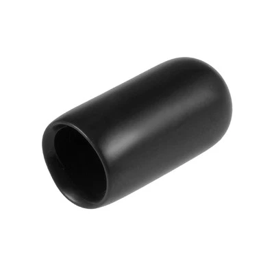 20pcs 1/4"(6mm) Round Black Vinyl End Cap Screw Thread Protector Rubber Caps - Image 1 of 4