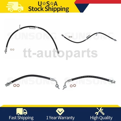 Línea de manguera de freno delantero trasero Sunsong 4 piezas para Toyota RAV4 2006 2007 2008 2009 2010 Foto 1 de 4