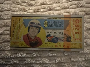 1965 Indy 500 AJ Foyt Ticket Stub (1964 Race Winner) Indianapolis Jim Clark - Picture 1 of 2