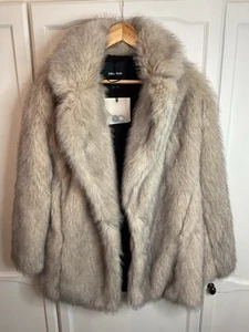 Pull & Bear Women’s Faux Fur XS 7751/320/804 XS Coat BNWT - Picture 1 of 9