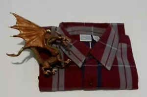 CANYON RIVER BLUES Boys Red Wine Plaid Shirt Short Sleeve Size L (14-16) - Picture 1 of 6