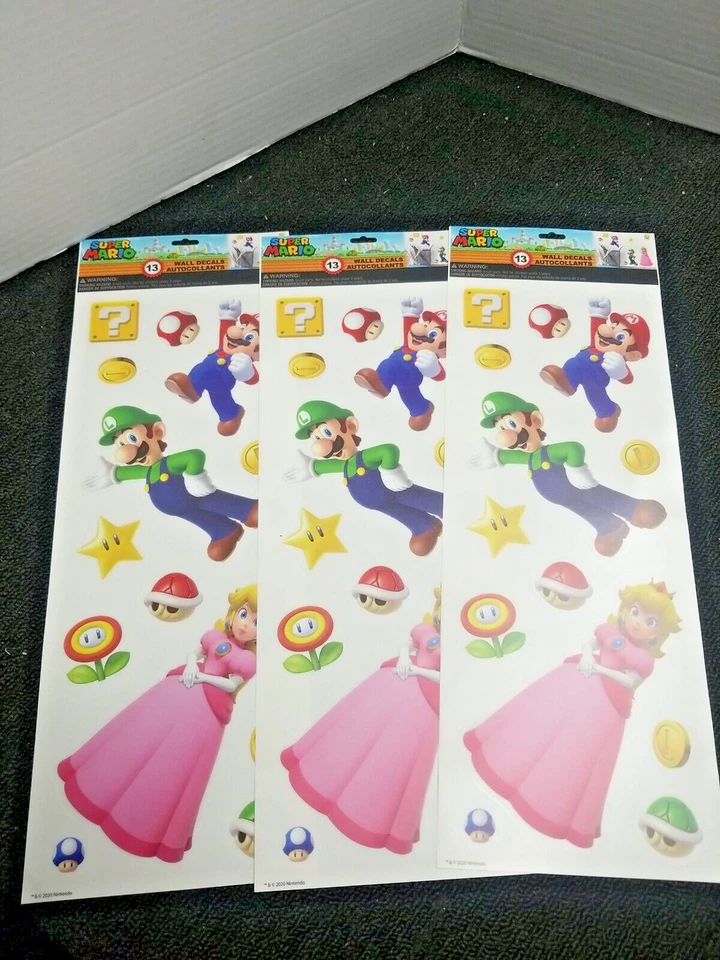 RoomMates Super Mario Nintendo Kids Room 13 Stickers 2020 Wall Decals