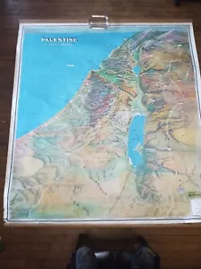 Map Of Palestine In The 3rd Dimension 1967 42” X 39” RARE!!! - Picture 1 of 4