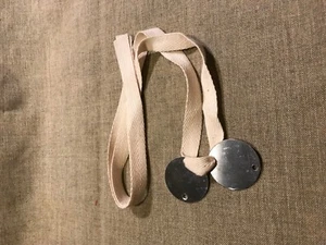 WWI US Army USMC Marine Corps Blank Aluminum Dog Tag Set early First pattern - Bild 1 von 1