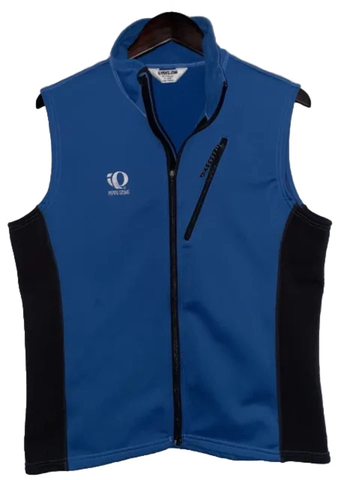 Chaleco de ciclismo PEARL IZUMI para mujer XL cremallera completa resistencia al viento polar azul negro Foto 1 de 4