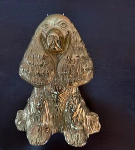 Tope de puerta vintage de latón fundido para perro en dorado Dream Boy Cocker Spaniel - Imagen 1 de 6