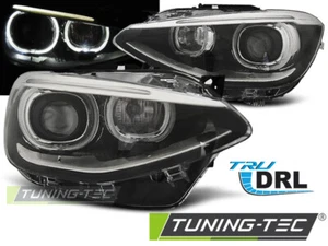 Coppia Fari Fanali Anteriori Tuning LED DRL NERI bmw serie1 F20 21 2011- 12.2014 - Foto 1 di 1