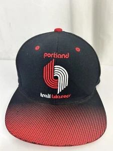 Portland Trail Blazers SnapBack Hat Mitchell Ness Adjustable Black Red - Picture 1 of 13