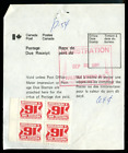 🍁64c ze znaczkami 4x16c, należny paragon pocztowy, Reg Branch Halifax, 1984 Kanada