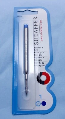 Genuine Sheaffer "K" Ballpoint Biro Refill. Fine Blue. Cheapest on Ebay!!