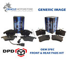OEM SPEC FRONT REAR PADS FOR HOLDEN (AUST/NZ) ASTRA ABS 1998-05
