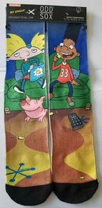 ¡NUEVO! CALCETINES ODD SOX NICKELODEON HEY ARNOLD & GERALD PIG Se Ajusta a Tallas 6-13 - Imagen 1 de 4