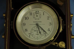 vintage early collection number 246 HAMILTON MODEL 21 MARINE ship CHRONOMETER - Bild 1 von 10